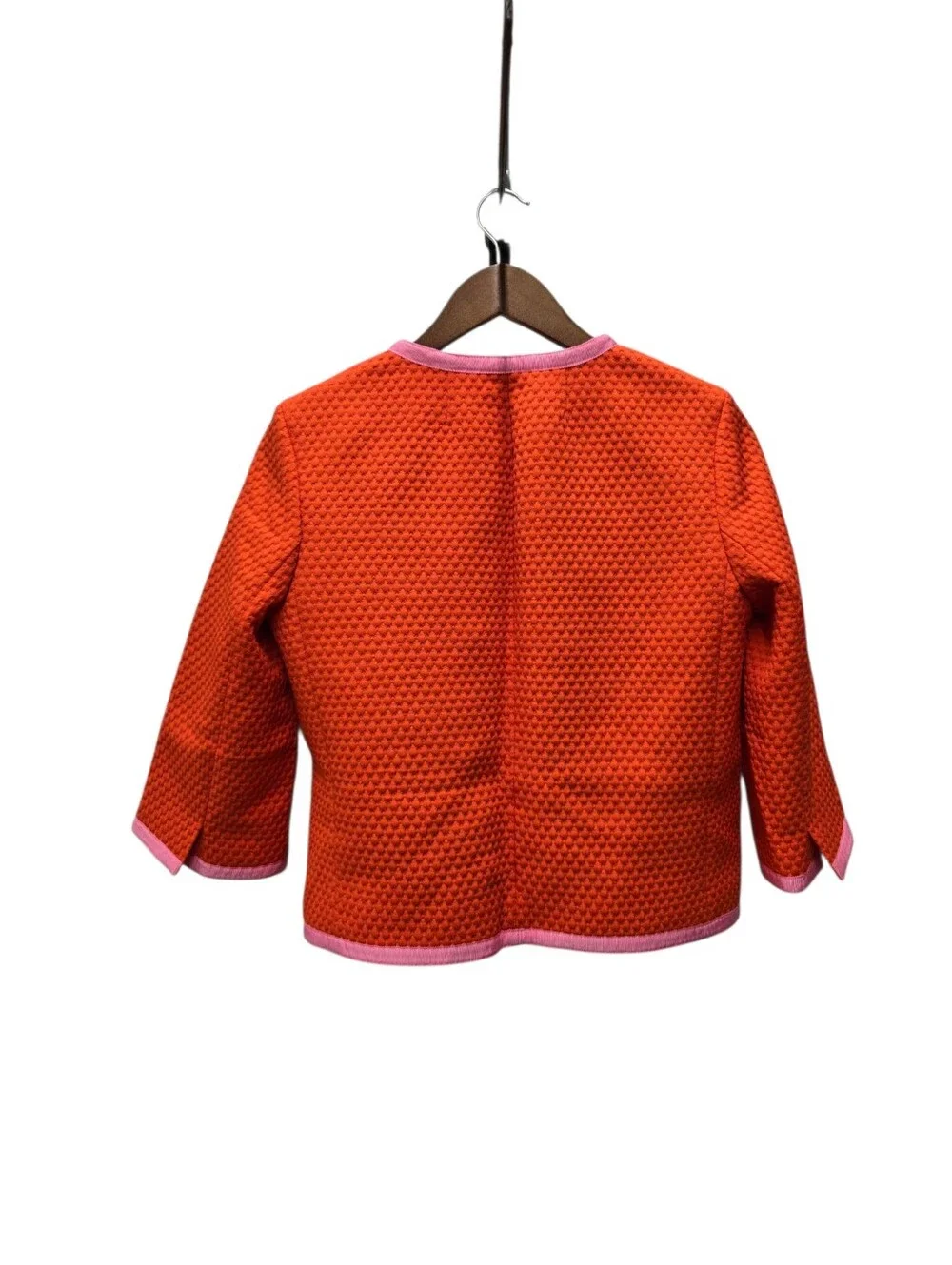 J. Crew Collarless Blazer in Matelassé